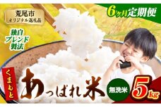 【6ヶ月定期便】熊本県産 くまもとあっぱれ米 ブレンド米 5kg 熊本県産 ふるさと納税 無洗米 精米 米 こめ ふるさとのうぜい コメ お米 おこめ《11月から出荷開始》