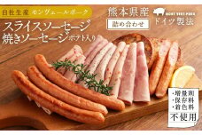 熊本県産ドイツ製法自家製スライスソーセージ&ポテト入り焼きソーセージ詰合せ