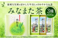 みなまた茶 3点 計 300g (各種100g×3) セット 緑茶 玉緑茶