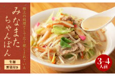 みなまた ちゃんぽん 3～4人前 生麺 野菜つき 具材セット 調理 水俣
