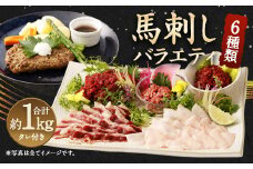 馬刺し バラエティー セット 6種 計1.02kg タレ付き 冷凍