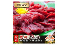 熊本 馬刺し 特選 赤身 500g (50g×10個) 馬肉 たれ 生姜