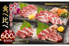 贅沢な 霜降り 馬刺し 食べ比べ 600g 大トロ 中トロ 各300g