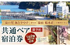 【湯の児 海と夕やけ】一泊二食付き共通ペア宿泊券 チケット 宿泊券 ペア 食事付き