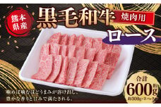 熊本県産 黒毛和牛 焼き肉用 ロース 約600g （約300g×2） 国産 熊本 和牛 牛肉 牛 肉 焼き肉 焼肉 お肉 冷凍