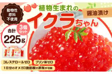 植物生まれのイクラちゃん 醤油漬け 75g×3個 計225g いくら 代替食品 常温