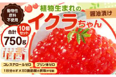 植物生まれのイクラちゃん 醤油漬け 75g×10個 計750g いくら 代替食品 常温