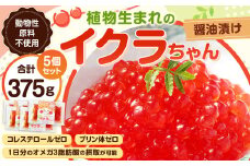 植物生まれのイクラちゃん 醤油漬け 75g×5個 計375g いくら 代替食品 常温