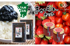 九州・玉名うんまかもんセット | 加工品 瓶詰 ジャム ミニトマト トマト いちご 苺 ミックスジャム 海苔 のり 佃煮 生 生海苔佃煮 セット 熊本県 玉名市