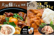＜ 便利な小分けパック ＞ 熊本県産大阿蘇どり ・ 若どり 食べ比べセット 合計 2500g | 肉 にく お肉 おにく 鶏 鶏肉 食べ比べ セット 熊本県 玉名市