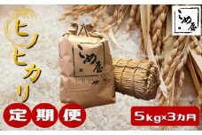 【定期便3回】 熊本県産 「 ヒノヒカリ 」 5kg × 3カ月 | 米 こめ お米 おこめ 白米 精米 熊本県 玉名市 定期 定期便