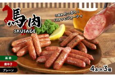 馬肉ウインナー 3種 セット | 加工品 肉 にく お肉 おにく 馬 馬肉 ウインナー プレーン 高菜 唐辛子 熊本県 玉名市