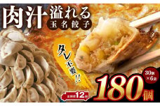 【 定期便 12回 】タレ不要‼ 肉汁 溢れる『 玉名餃子 』 180個 （30個×6袋）| 餃子 ぎょうざ お手軽 小分け 冷凍 冷凍食品 おかず 豚肉