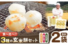 玄米餅 とMIX（ プレーン3個 ・ よもぎ3個 ・ 梅しそ3個 ） セット ｜ 餅 もち 玄米餅 玄米 よもぎ 梅しそ 食べ比べ お楽しみ つぶつぶ 栽培期間中農薬・化学肥料不使用 熊本県 玉名市