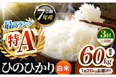 【 定期便 3回 】熊本県産 ひのひかり 白米 20kg | お米 米 こめ おこめ 精米 白米 ヒノヒカリ 20キロ ご飯 国産 国産米 定期 くまもと 熊本 熊本県 玉名市 玉名
