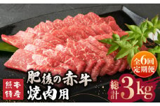 【全6回定期便】【数量限定】肥後の赤牛 焼肉 用約500g【山鹿市（桜屋）】 焼き肉用 焼肉 焼き肉 熊本県産 くまもと 熊本 数量限定 特産品 牛肉 [ZBO018]
