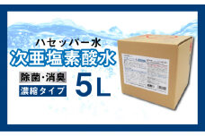 【次亜塩素酸水】ハセッパー水5L容器ノズル付き300ml空ボトル付【株式会社 地の塩社】ウイルス 除菌 消臭 熊本県  [ZAN005]