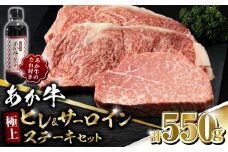 あか牛 極上 ヒレ ＆ サーロイン ステーキ セット あか牛のたれ付き【有限会社 三協畜産】 赤牛 褐牛 あかうし 褐毛和種  冷凍 国産 牛肉 和牛  [ZEB042]