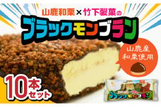 【数量限定】山鹿和栗×竹下製菓のブラックモンブラン 10本セット 【株式会社鹿本町振興公社】アイス 和栗 くり 熊本 山鹿 チョコアイス  [ZAO008]