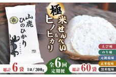 【6回定期便】【極み】米せんべい（えび味、のり味、元祖塩味、玄米塩味、黒米塩味） & ヒノヒカリ【せんべい工房】米煎餅 熊本 ひのひかり お米 お米せんべい せんべい定期 お米セット [ZBQ012]