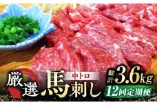 【全12回定期便】 熊本 馬刺し なか園 厳選馬刺しセット 馬刺し 馬肉 桜肉 馬 肉 霜降り 中トロ 便利 小分け 3パック おつまみ 晩酌 冷凍 ジビエ 生食 肉食 刺身 九州 熊本県 特産品 山鹿 送料無料 定期便 定期  【スイートサプライなかぞの】[ZBV019]