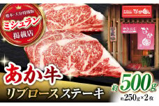 【数量限定】リブロースステーキ 500g(250g×2枚)【有限会社スイートサプライなかぞの 】リブロース ステーキ ステーキ定期 熊本 [ZBV020]
