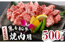【数量限定】くまもと 黒毛和牛 焼肉用 500ｇ【山鹿市（桜屋）】 黒毛和牛 焼き肉用 焼肉 焼き肉 熊本県産 くまもと  [ZBO039]