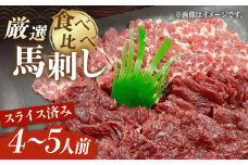 熊本特産 厳選 馬刺し スライス 皿盛りセット 4～5人前 【株式会社プレシア】馬刺 スライス馬肉 熊本  [ZEK028]