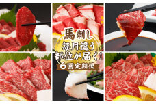 【6回定期便】毎月違う部位が届く！【馬刺しの郷 民守】 食べ比べ 赤身馬刺し ヤング馬刺し 霜降り馬刺し [ZBL019]