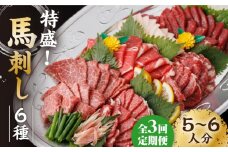 【3回定期便】馬刺し 特盛！バラエティセット 6種類 ～5・6人前～ ＋タレ大 馬刺し 特選霜降り馬刺し 霜降り馬刺し 馬肉 桜肉 特選 霜降り 中トロ 大トロ コーネ コウネ たてがみ ヤング 赤身 タレ付き 冷凍 九州 熊本県 特産品 山鹿 送料無料【馬刺しの郷 民守】[ZBL049]