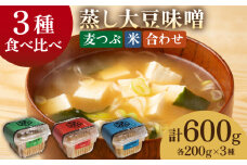 【お試し】3種 の 無添加 味噌 （各200ｇ） 食べ比べ セット【有限会社 木屋食品工業】 手作り てづくり はだか麦 麹 味噌汁 九州 熊本 みそ [ZAD011]