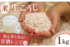熊本県産  米 生こうじ 1kg【有限会社 木屋食品工業】米麹 発酵 甘酒 塩こうじ 塩麹 酵素  [ZAD018]