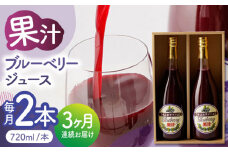 【3回定期便】ブルーベリージュース 2本セット 【すみれファーム】果物 フルーツ くだもの ブルーベリー 熊本 定期 ジュース 濃厚 [ZEP025]