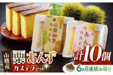 【6回定期便】カステラセット 山鹿和栗 & あんず 計10個 【株式会社あんず】 [ZBT009]