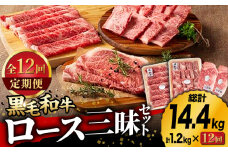【12回定期便】九州産 藤彩牛 ロース 三昧セット 3607 [ZDT089]