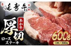 熊本県産 延寿牛 あか牛 ロース ステーキ 約 300g×2枚【有限会社 九州食肉産業】 [ZDQ072]