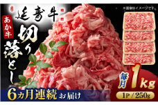 【6回定期便】熊本県産 延寿牛 あか牛 切り落とし 約 250g×4P 牛肉 切り落とし 小分け 国産 和牛 ブランド牛 小分け 冷凍 肉 牛こま こま肉 肉じゃが 炒め物 野菜炒め 使い方色々 ヘルシー 九州産 熊本産 山鹿市 送料無料 定期便【有限会社 九州食肉産業】 [ZDQ119]