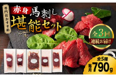 【3回定期便】専門店おすすめ！赤身 馬刺し の 堪能セット 3601 [ZDT054]