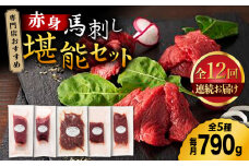 【12回定期便】専門店おすすめ！赤身 馬刺し の 堪能セット 3601 [ZDT103]