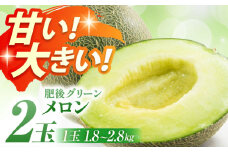 【数量限定】【先行予約】肥後グリーンメロン 2玉（1玉1.8～2.8㎏）【鹿本農業協同組合】 [ZAG014]