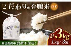 合鴨米 1kg×3 計3kg 【あいがもん倶楽部】 [ZAR020] 