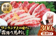 【数量限定】霜降り馬刺し300ｇ（ブロック）【山鹿市（桜屋）】 [ZBO075]
