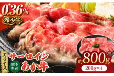 あか牛サーロイン スライス 約800g（約200g×4pc）【吉里精肉】あかうし 赤牛 サーロイン スライス 冷凍 冷凍便 小分け 熊本県 [ZEW011]