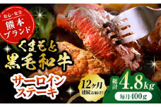 【12回定期便】黒毛和牛サーロイン ステーキ用 約400g（約200g×2枚）【吉里精肉】 [ZEW068]