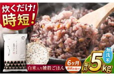 【全6回定期便】水研ぎ不要 雑穀ごはん 無洗米 5kg 【株式会社 農産ベストパートナー】 [ZBP147]