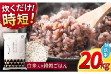 《 新米先行予約 》2025年10月より順次発送 水研ぎ不要 雑穀ごはん 無洗米 20kg 【株式会社 農産ベストパートナー】 [ZBP153]