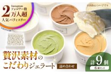 ジェラート 9個入り （ジャージーミルク、山鹿和栗、岳間抹茶 各2個 塩キャラメル、ショコラ、洒落柿クリームチーズ　各1個） （各100ml） 【株式会社パストラル】 [ZAR002]