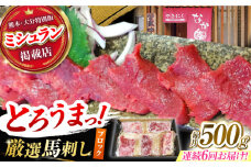 【6回定期便】熊本 馬刺し「なか園」赤身馬刺し 約500ｇ【有限会社スイートサプライなかぞの】 [ZBV078]