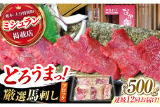 【12回定期便】熊本 馬刺し「なか園」赤身馬刺し 約500ｇ【有限会社スイートサプライなかぞの】 [ZBV079]