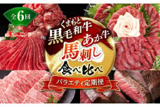 【6回定期便】熊本県産 黒毛和牛 あか牛 馬刺 食べ比べ【有限会社 九州食肉産業】 [ZDQ172]